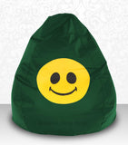 DOLPHIN XXXL Bean Bag B.Green-Smiley-FILLED (with Beans)