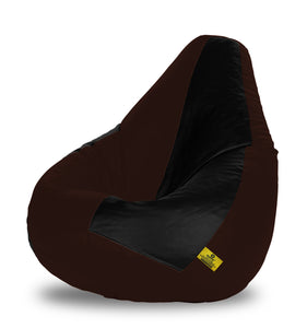 DOLPHIN XXXL BLACK & BROWN BEAN BAG-FILLED(With Beans)