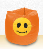 DOLPHIN XXXL Bean Bag Orange-Smiley-FILLED (with Beans)