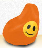 DOLPHIN XXXL Bean Bag Orange-Smiley-FILLED (with Beans)