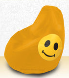 DOLPHIN XXXL Bean Bag Yellow-Smiley-FILLED (with Beans)