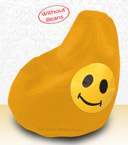 DOLPHIN XXXL Bean Bag Yellow-Smiley-COVERS(without Beans)
