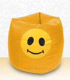DOLPHIN XXXL Bean Bag Yellow-Smiley-FILLED (with Beans)