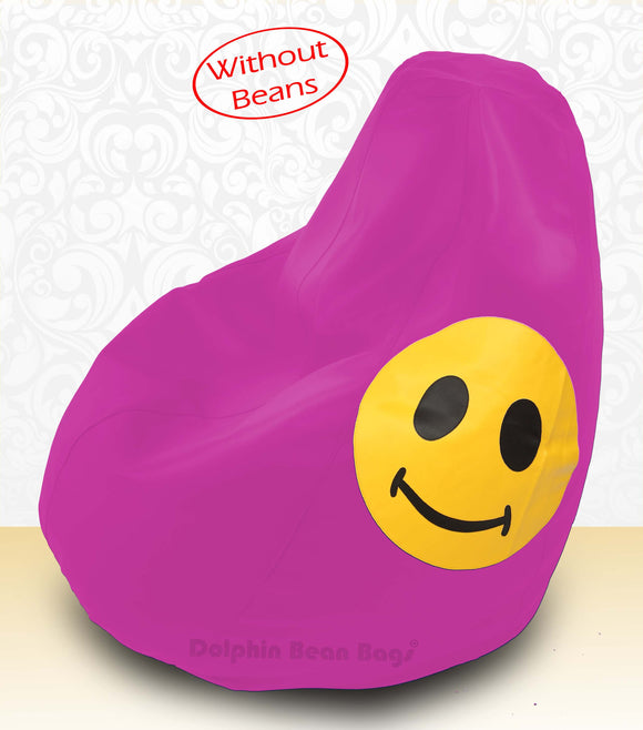 DOLPHIN XXXL Bean Bag Pink-Smiley-COVERS(without Beans)