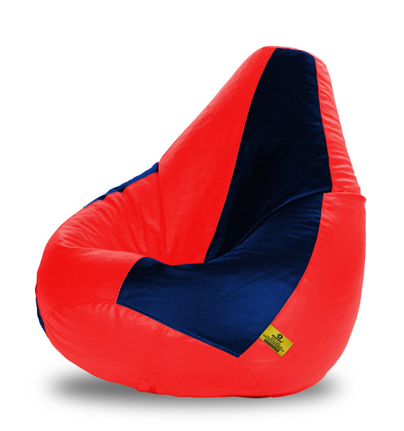 DOLPHIN XXXL RED & NAVY BLUE BEAN BAG-FILLED(With Beans)
