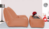 Dolphin Gamer Bean Bag with Footrest Fawn-Filled (With Beans)