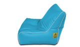 Dolphin Gamer Bean Bag with Footrest Turquoise-Filled (With Beans)