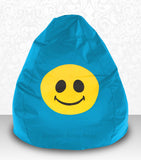 DOLPHIN XXXL Bean Bag Turquoise-Smiley-FILLED (with Beans)
