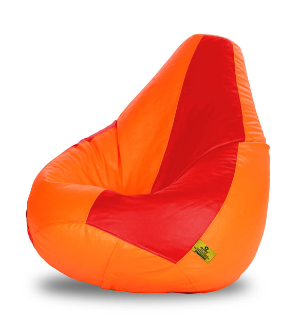 DOLPHIN XXXL RED & ORANGE BEAN BAG-FILLED(With Beans)