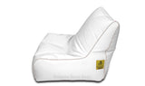 Dolphin Gamer Bean Bag with Footrest White-Filled (With Beans)