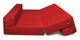 Dolphin Zeal 2 Seater Sofa Bed-Red- 4ft x 6ft with Free micro fiber Designer cushions