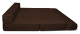 Dolphin Zeal 2 Seater Sofa Bed-Brown- 4ft x 6ft with Free micro fiber Designer cushions