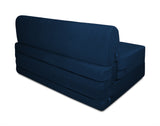 Dolphin Zeal 1 Seater Sofa Bed-N.Blue- 3ft x 6ft with Free micro fiber Designer cushions