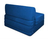 Dolphin Zeal 1 Seater Sofa Bed- R.Blue - 2.5ft x 6ft with Free micro fiber Designer cushions