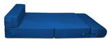 Dolphin Zeal 1 Seater Sofa Bed- R.Blue - 2.5ft x 6ft with Free micro fiber Designer cushions