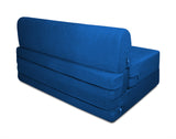 Dolphin Zeal 1 Seater Sofa Bed-R.Blue- 3ft x 6ft with Free micro fiber Designer cushions