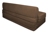 DOLPHIN ZEAL 3 SEATER SOFA CUM BED-TAN with Free micro fiber Designer cushions