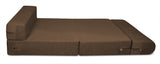 Dolphin Zeal 1 Seater Sofa Bed-Tan- 2.5ft x 6ft with Free micro fiber Designer cushions