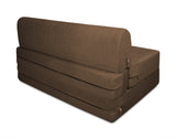 Dolphin Zeal 1 Seater Sofa Bed-Tan- 3ft x 6ft with Free micro fiber Designer cushions