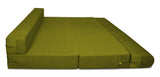 DOLPHIN ZEAL 3 SEATER SOFA CUM BED-GREEN with Free micro fiber Designer cushions