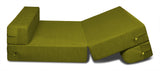 Dolphin Zeal 1 Seater Sofa Bed-Green- 2.5ft x 6ft with Free micro fiber Designer cushions