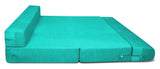 Dolphin Zeal 2 Seater Sofa Bed-Turquoise- 4ft x 6ft with Free micro fiber Designer cushions