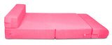 Dolphin Zeal 1 Seater Sofa Bed-Pink- 2.5ft x 6ft with Free micro fiber Designer cushions