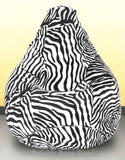 DOLPHIN XXXL Blk-White Zebra-FABRIC-FILLED  & WASHABLE (with Beans)