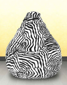 DOLPHIN XXL Blk-White ZEBRA-FABRIC-FILLED(with Beans)