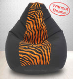 DOLPHIN XXXL BLACK/GOLDEN ZEBRA-FABRIC-COVERS(without Beans)