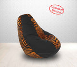 DOLPHIN XL BLACK/GOLDEN ZEBRA-FABRIC-COVERS(without Beans)