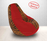 DOLPHIN XXL Red/Golden Zebra-FABRIC-COVERS(without Beans)