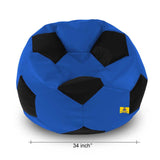 DOLPHIN XXL FOOTBALL BEAN BAG-BLACK/N.BLUE-Filled (With Beans)