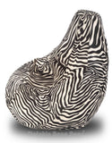 DOLPHIN XXXL Blk-White Zebra-FABRIC-FILLED  & WASHABLE (with Beans)