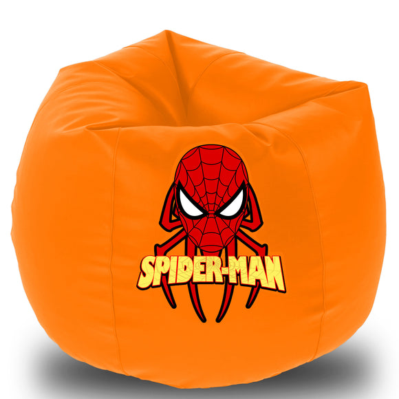 Dolphin Printed Bean Bag XXXL- Spiderman- Filled (With Beans)