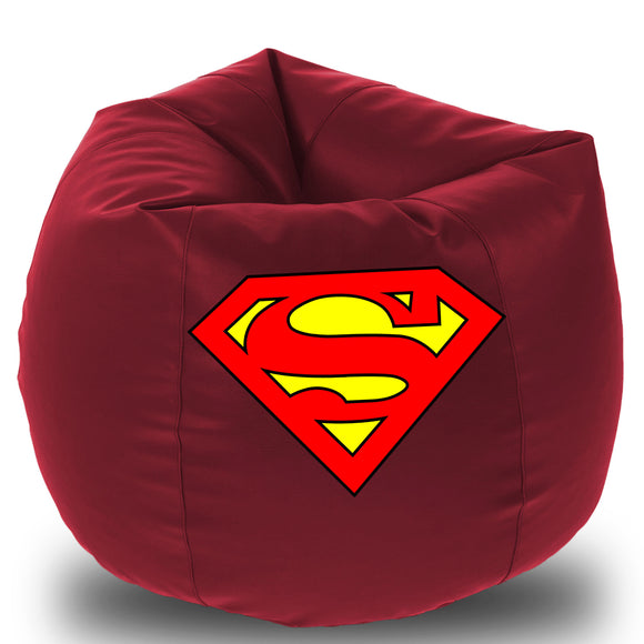Dolphin Printed Bean Bag XXL- Superman- Without Beans (Cover)