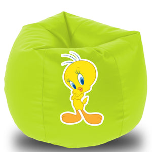 Dolphin Printed Bean Bag XXXL- Tweety- Filled (With Beans)