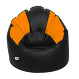 DOLPHIN XXL Muda Chair Combo with Footrest-Filled (With Beans) - Dual Multi Colour