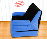 Dolphin Recliner Armrest Bean Bag Black/R.Blue-Covers (Without Beans)