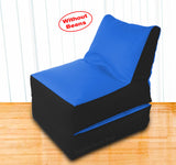 Dolphin Recliner Bean Bag Black/R.Blue-Covers (Without Beans)