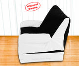 Dolphin Recliner Armrest Bean Bag Black/White-Covers (Without Beans)