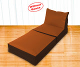 Dolphin Recliner Bean Bag Brown/Tan-Covers (Without Beans)