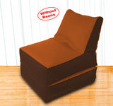Dolphin Recliner Bean Bag Brown/Tan-Covers (Without Beans)