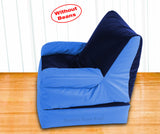 Dolphin Recliner Armrest Bean Bag N.Blue/R.Blue-Covers (Without Beans)