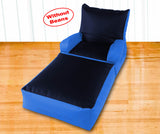 Dolphin Recliner Armrest Bean Bag N.Blue/R.Blue-Covers (Without Beans)