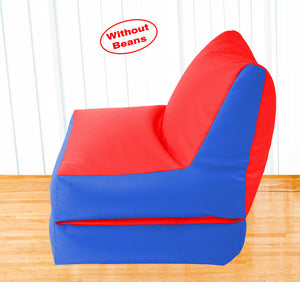 Dolphin Recliner Bean Bag R.Blue/Red-Covers (Without Beans)