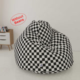 DOLPHIN XXL PRINTED FABRIC BEAN BAG-BLACK & WHITE- WASHABLE(COVER)