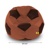 DOLPHIN XXXL FOOTBALL BEAN BAG-BROWN/TAN-COVER (Without Beans)